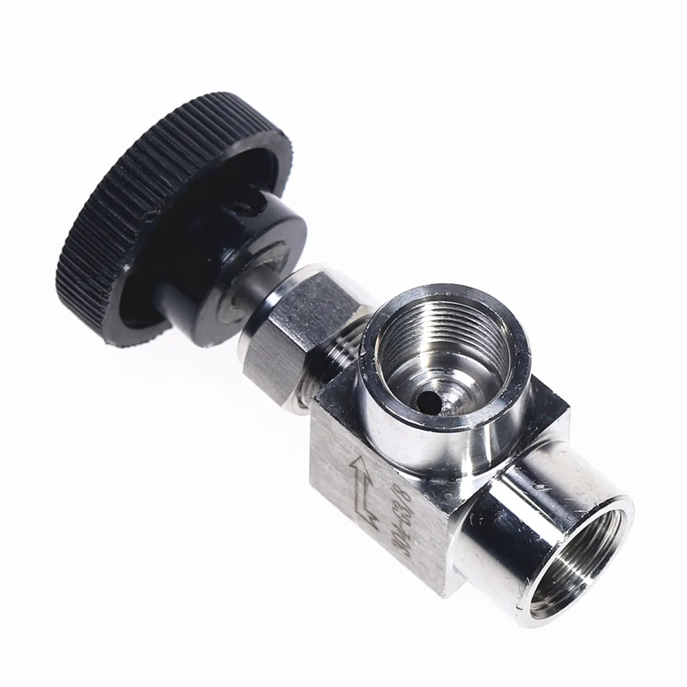 304 игольчатый клапан из нержавеющей стали 1/8 ''1/4'' 1/2 ''с прямым углом и внутренней резьбой BSP SS304 для воды, газа, масла