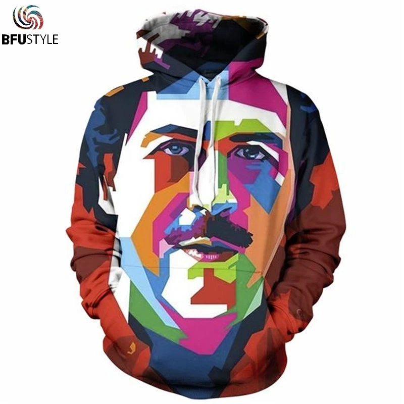 Мужские и женские толстовки с капюшоном Pablo Escobar осенняя спортивная одежда