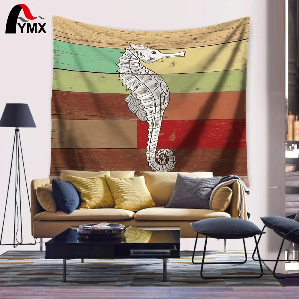 Домашний текстиль гиппокамп раковины Раковины Морская звезда Краб гобелен