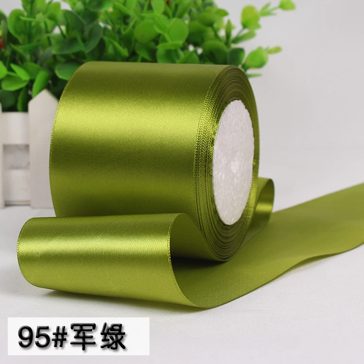 

80mm Army green Silk Satin Ribbon 50mm Wide Party Home Wedding Decoration Gift Wrapping Christmas DIY Material Supplies 22M