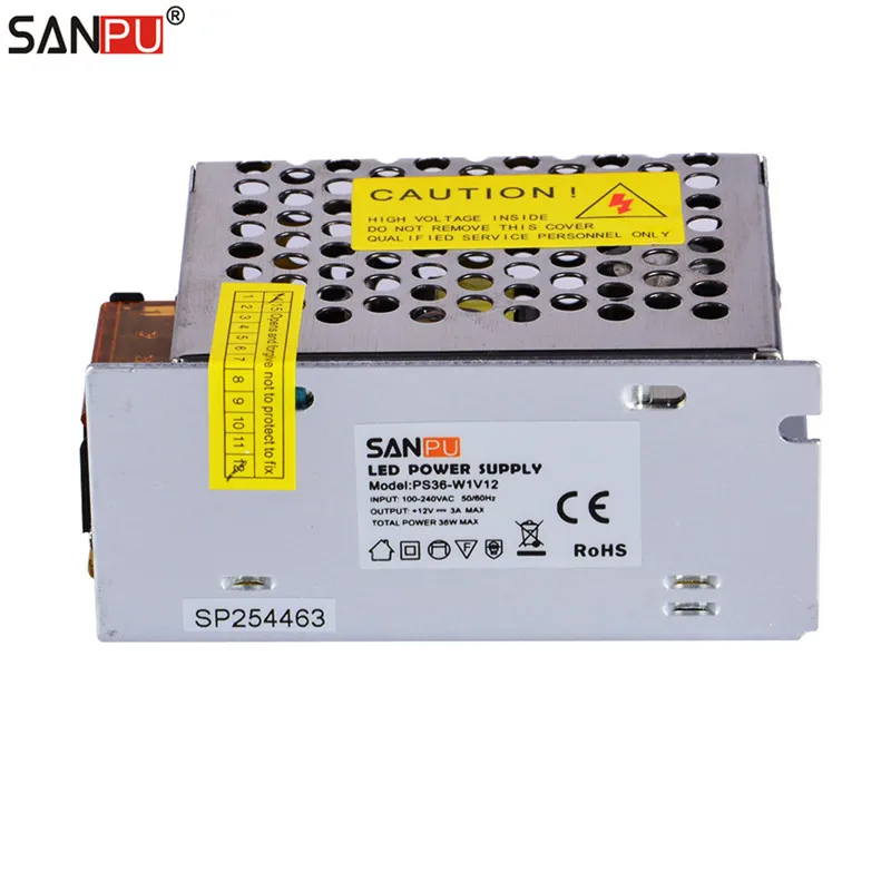 SANPU SMPS 12 V DC 36W импульсный источник питания 3A постоянное напряжение AC/DC