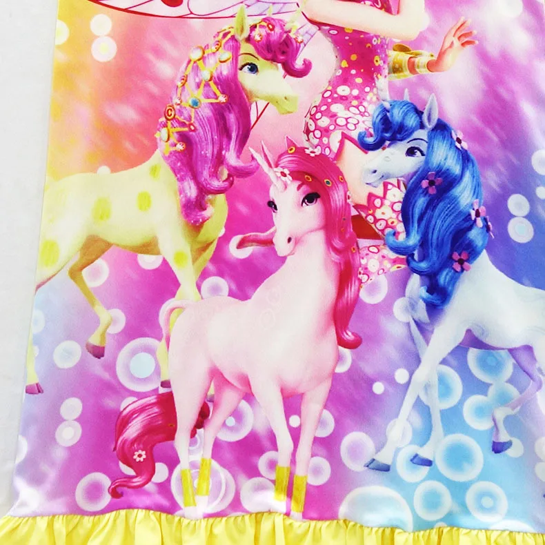 

2018 New Summer Girl Dress Baby Clothes Vestidos Kids Unicorn Party Dresses for girls Costume Children Princess licorne Clothing