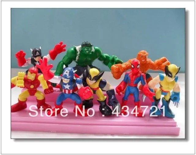 Супер отряд героев Человек паук Капитан Америка Железный человек Росомаха вещь 8