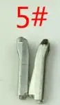 100 компл./лот молния аксессуары для двойной конец застежки-молнии двухсторонний немедленный запасная часть - Цвет: silver