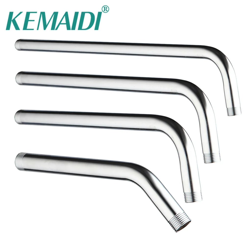 

KEMAIDI New Arrival Chrome Polished Shower Arm Stainless Steel 350mm Shower Arm banho Head Bathroom Accessories