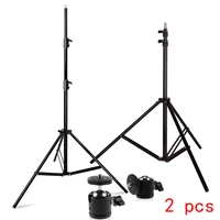 photo studio 2pcs light stands professional 6 6ft 2m light stand including mini tripod ball head for htc vive game stand