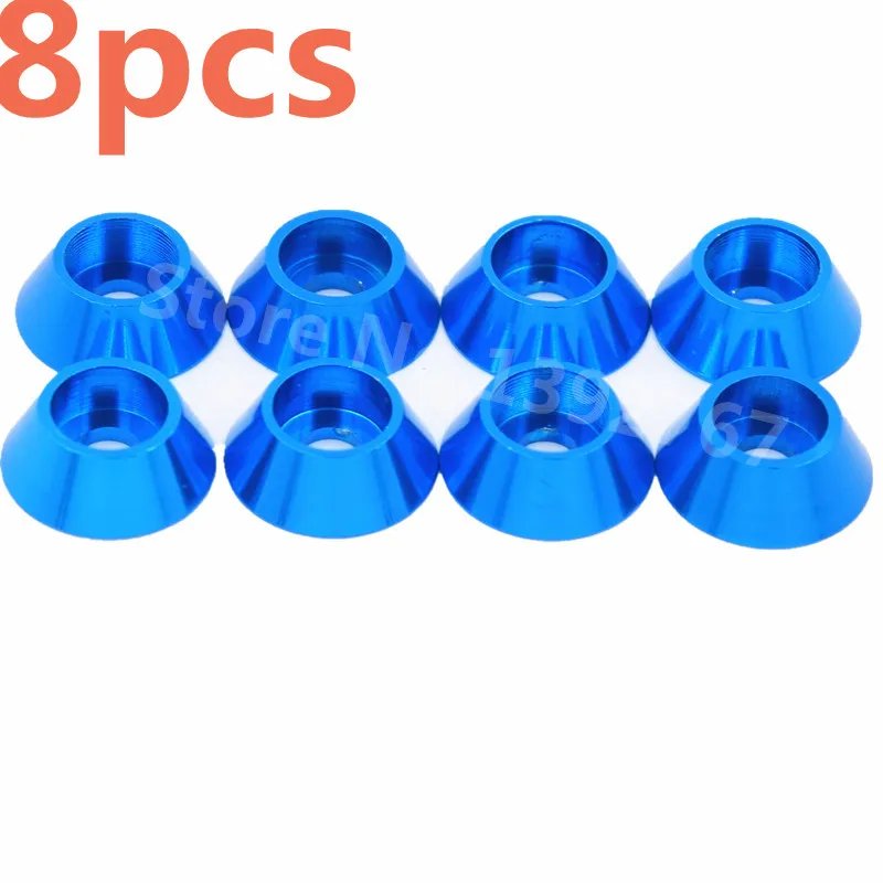 8Pcs Aluminum Alloy M3 Cup Head Screw Washer Upgrade Parts 12MM*8MM*3MM*high 4MM For RC Car Remote Control Cars | Игрушки и хобби
