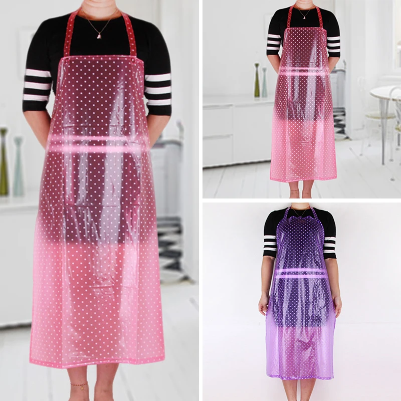 1PK прозрачный Водонепроницаемый сверхмощный чистый фартук из ПВХ для кухни