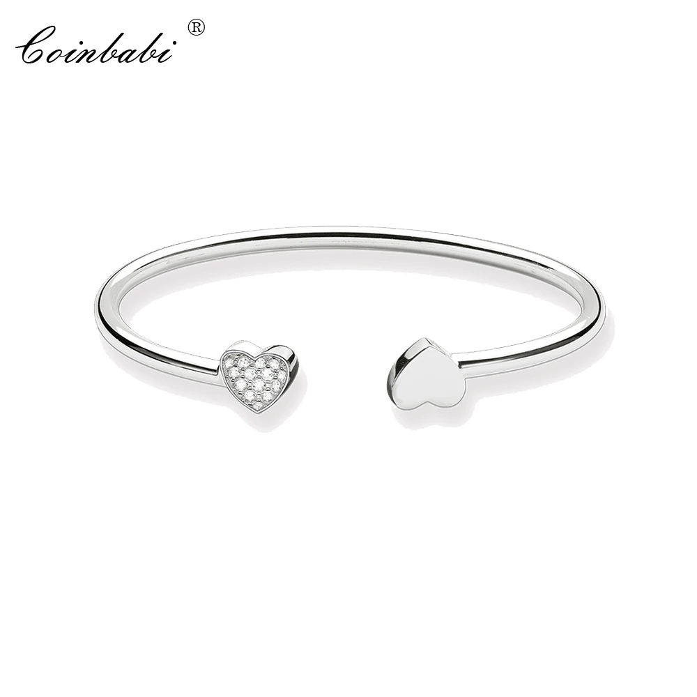 

Bracelets Bangles Ts Heart Pave 925 Sterling Silver Fashion Ts Romantic Glam Jewelry For Women Thomas Style Soul Punk Fine Gift