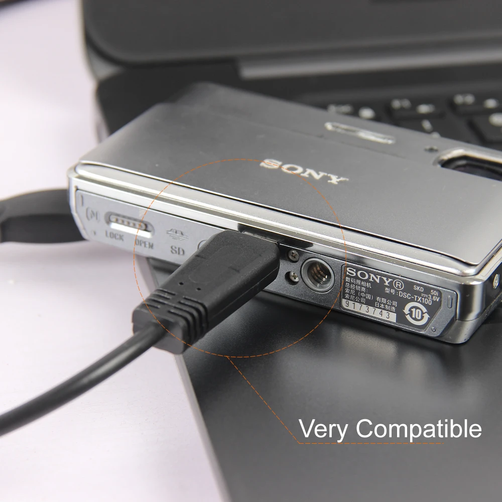 Zhenfa USB кабель для передачи данных Sony зарядки DSC HX9V HX9V/B HX9V/N TX10/B/G/L/P/S HX7/B/L/N/R/W HX9/B/N|data