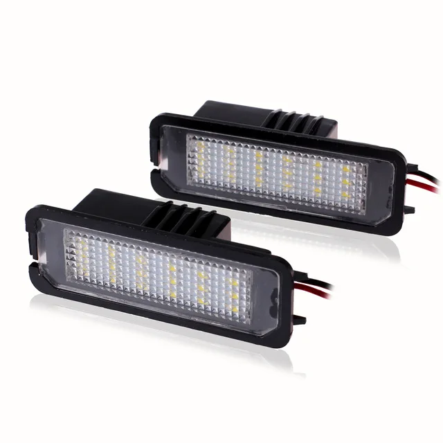 2 шт. без ошибок 18SMD Автомобильный светодиодный светильник номерного знака Лампа