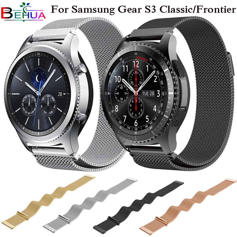Миланская петля ремешок для Samsung Gear S3 классический Frontier браслет из нержавеющей