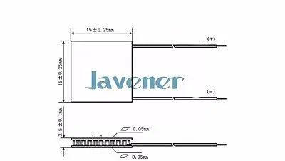 TEC1-01708 радиатор Термоэлектрический охладитель Пельтье охлаждающая пластина 15x15