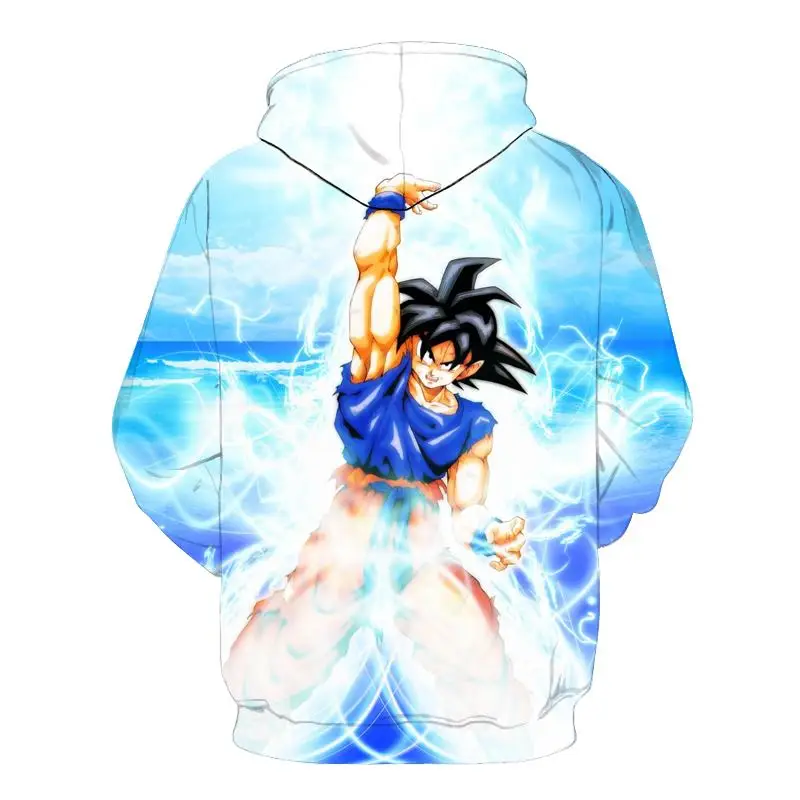 Аниме толстовки Dragon Ball Z толстовки с капюшоном и карманами для детей Goku 3D толстовки пуловеры для мужчин и женщин верхняя одежда с длинными рукавами Новая Толстовка