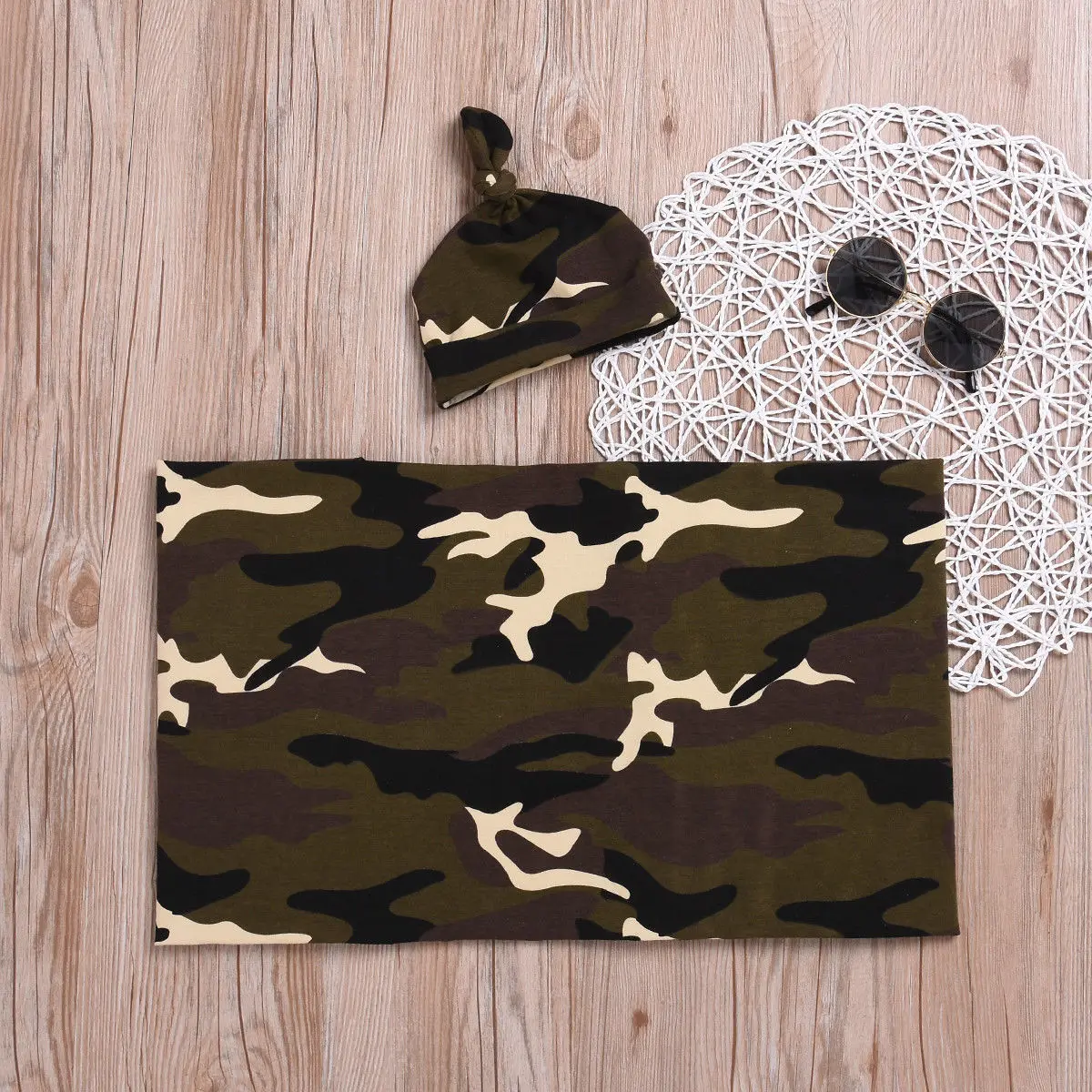 2018 Новое Брендовое Хлопковое одеяло с камуфляжной пеленкой для новорожденных и
