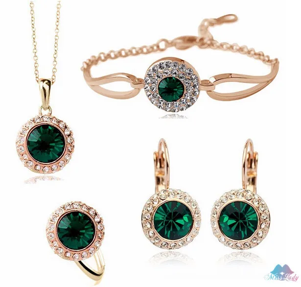 Позолоченный горный хрусталь кристалл Романтическая Луна свадьбы ювелирные