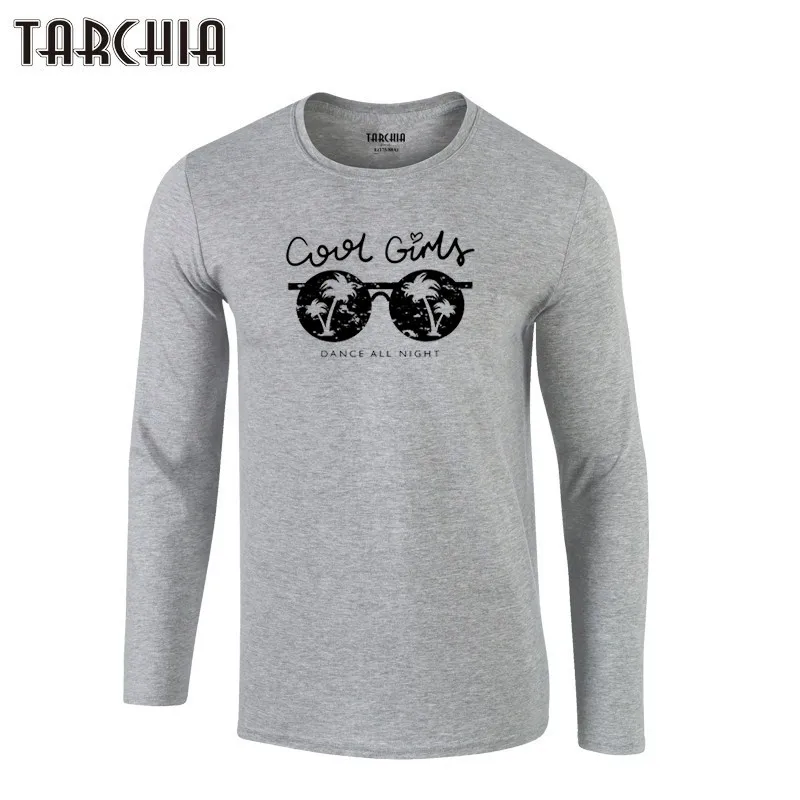 TARCHIA 2021 Крутые Девушки Танец всю ночь Типографика размера плюс 100% хлопок Homme Новый