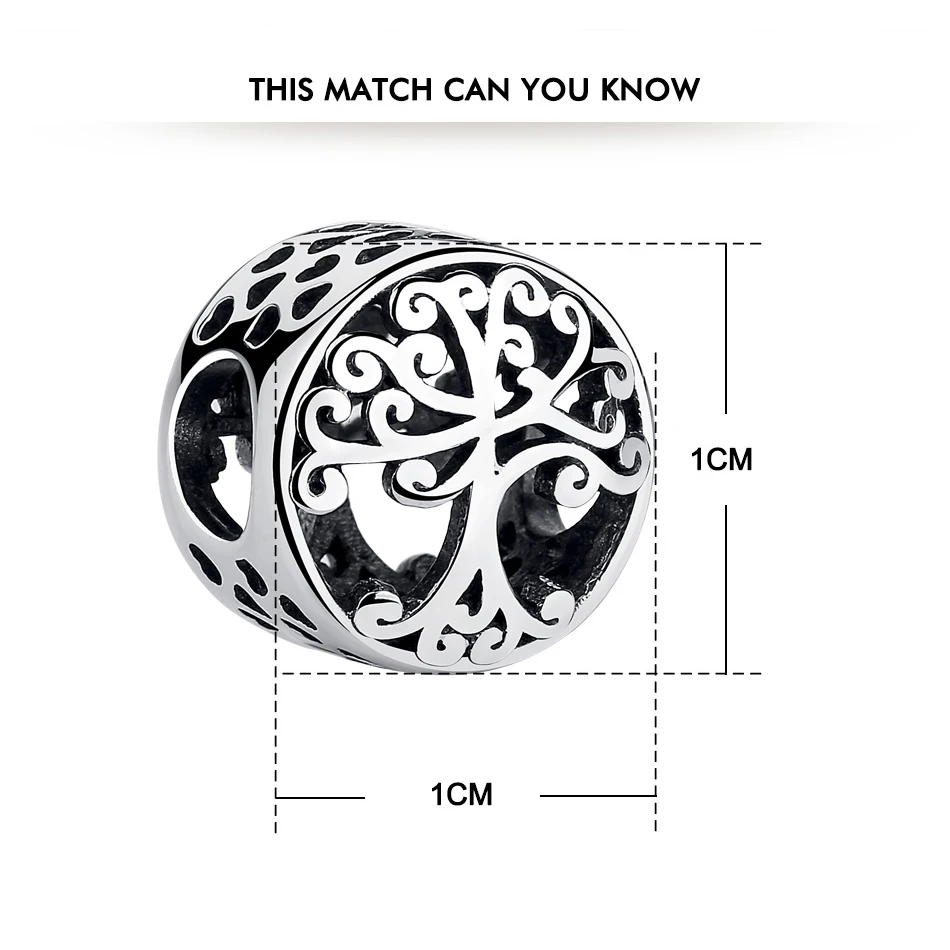 BELAWANG Genuine 100% 925 Sterling Silver Life of Tree Beads fit Bracelet DIY Women Jewelry Christmas Charm Gift | Украшения и