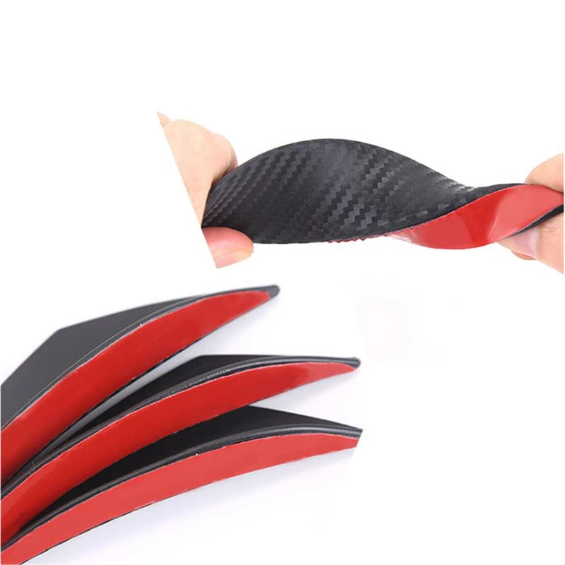 2019 6 шт. универсальные ласты для переднего бампера автомобиля из углеродного