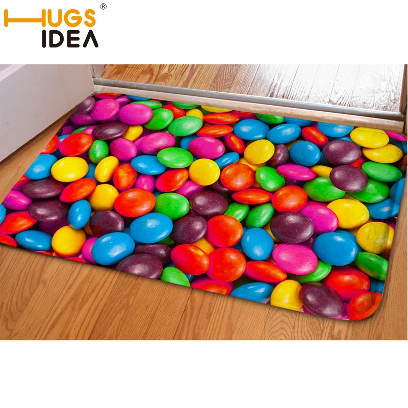 Забавный 3D коврик для входной двери HUGSIDEA яркие креативные Нескользящие Коврики