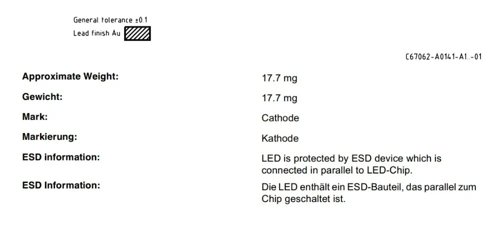 OSRAM SMD3030 светодиодный 1 Вт 6 В 150 мА 130 лм/Вт Немецкая оригинальная упаковка качественные товары coldwhite нейтрально-белый теплый белый