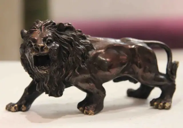 Китайская фольклорная медная латунная крупногабаритная статуя кошачьей ветки