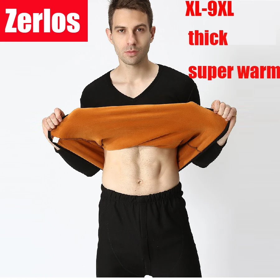 Большие размеры, XL-9XL, Осень-зима, мужское утолщенное термобелье, мужские кальсоны, бархатные мягкие теплые костюмы, рубашка+ штаны, комплект из 2 предметов