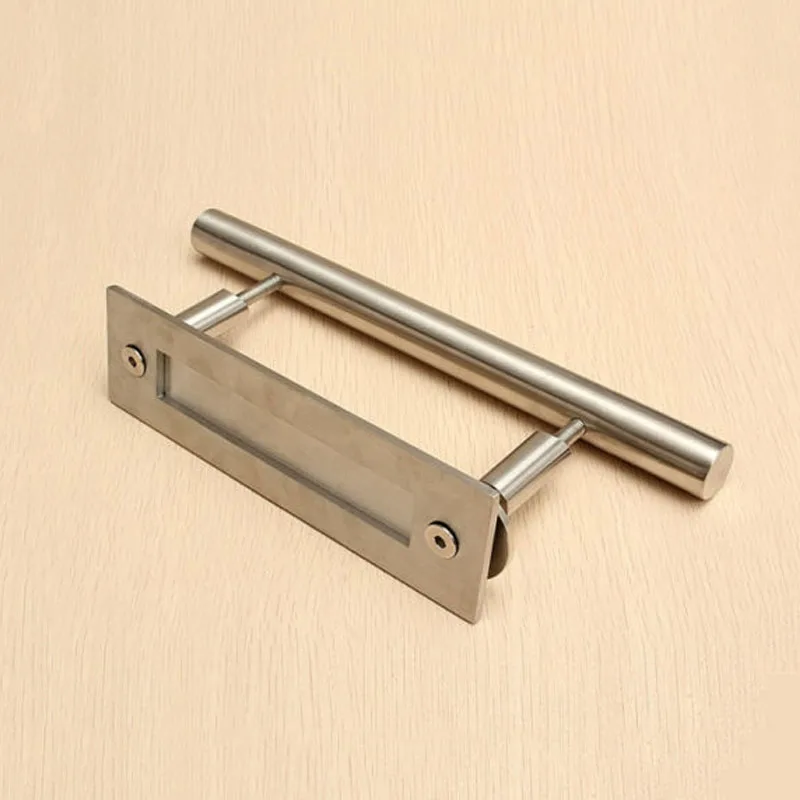 Brand New 1PCS Stainless Steel Sliding Barn Door Handle Wood Push / Pull Handles Silver Tone | Обустройство дома
