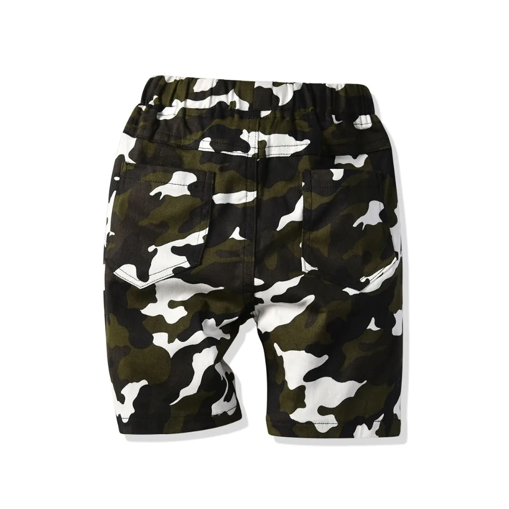 Детские короткие брюки с камуфляжным принтом повседневные Хлопковые Штаны для