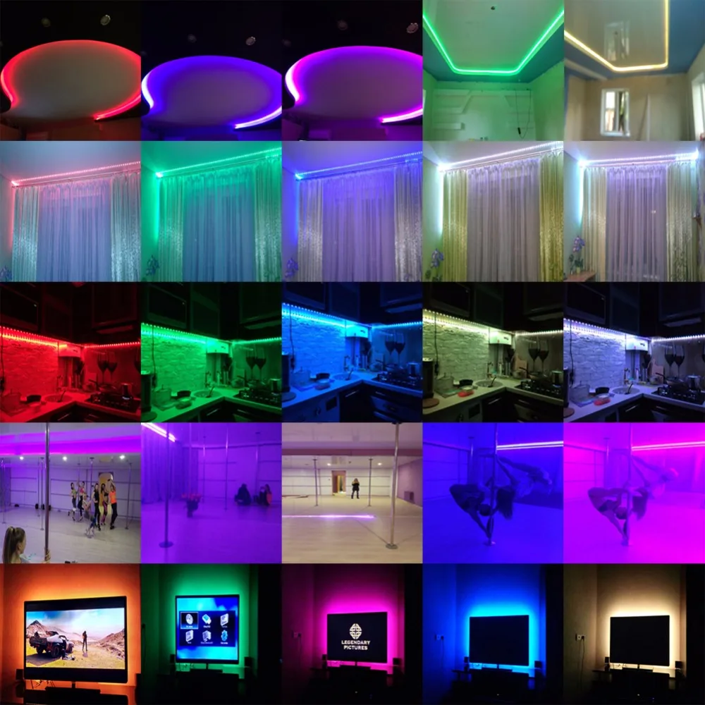 5050 RGB Светодиодные ленты свет 5 м SMD Светодиодная лента светодио дный