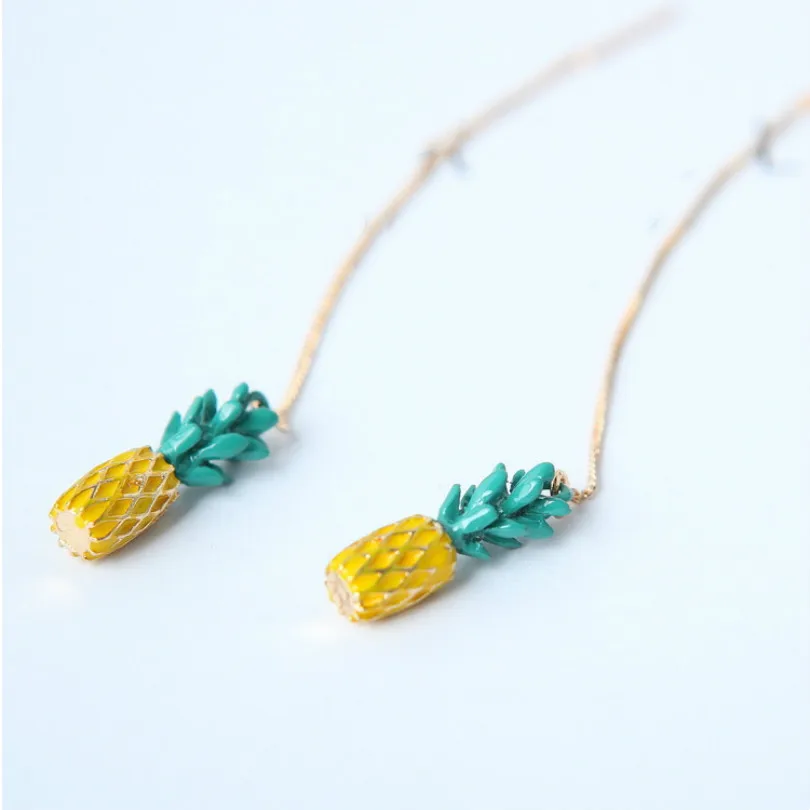 Корейские модные ювелирные изделия простые серьги в виде искусственных фруктов