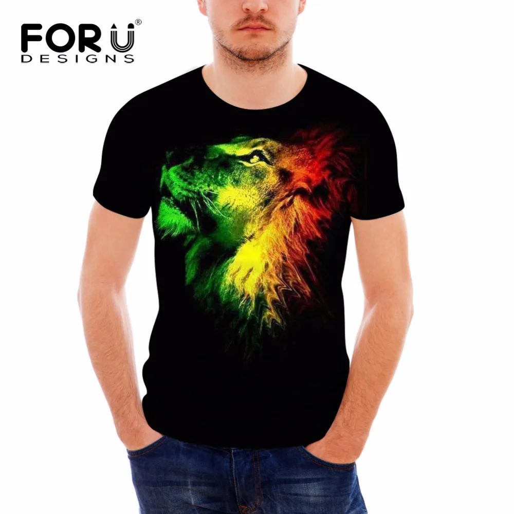 

FORUDESIGNS Unique Design T-shirt Men Muscle Printecd T-shirt 3d Brand Clothing Summer Tops O-neck T Shirt Fashion XS-XXL Tees