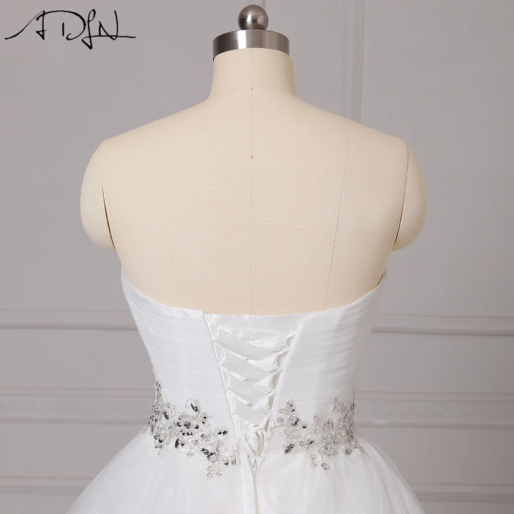 ADLN Элегантные Свадебные платья Милая тюль бисером Vestidos de Novia A Line Белый/корсет