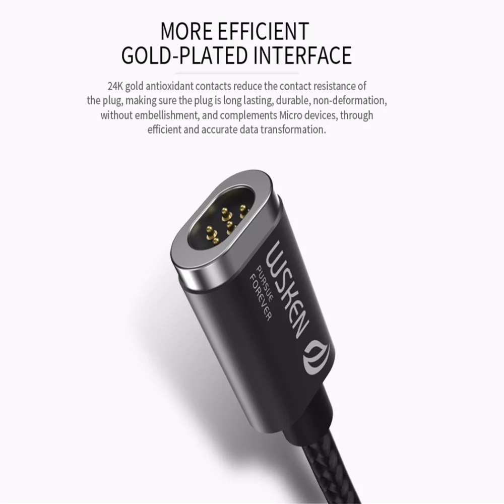 WSKEN X-Cable Mini 2 Магнитный зарядный кабель для Micro USB huawei Xiaomi samsung htc для iPhone 5 6 7 Plus SE