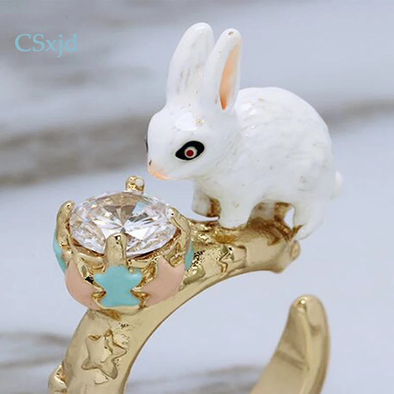 CSxjd новый продукт распродажа роскошное модное кольцо милый маленький белый