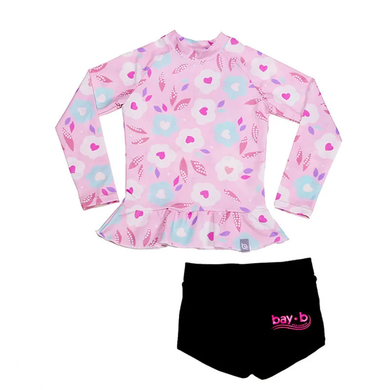 Костюм для плавания из двух предметов девочек новая летняя пляжная одежда детей