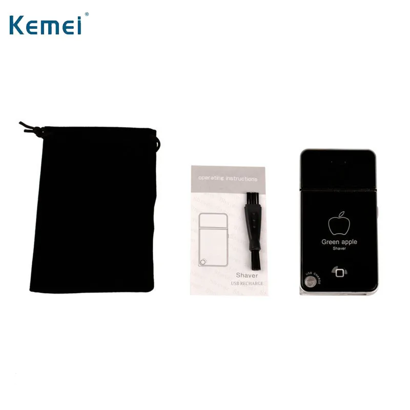 Kemei зарядка через USB Для мужчин бритвы Портативный Электрический триммер волос