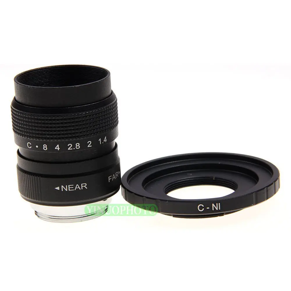 Fujian 25 мм F1.4 CC ТВ объектив + кольцо для крепления на Nikon 1 J5 S2 J4 V3 AW1 S1 J3 V2 J2 J1 V1|fujian 25mm