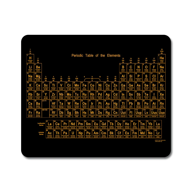 Периодически Таблица элементов Мультфильм Дизайн Натуральная Резина Настольный