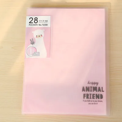 28 Pockets 28/40/60 Карманы школьная буклет A4 прозрачный ПВХ чехла-книжки прозрачная папка для документов A4 Сумка для документов - Цвет: 28 Pockets