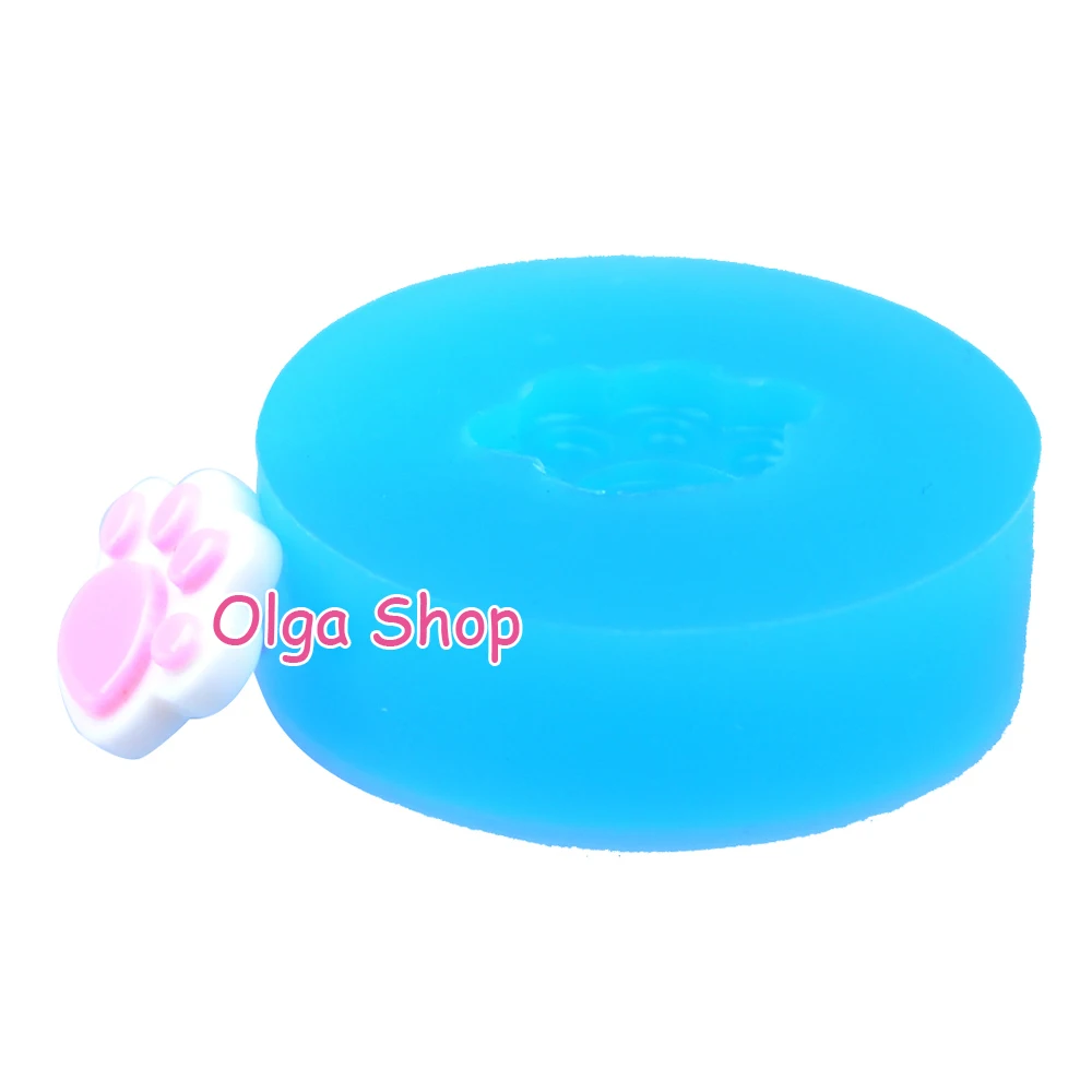 Силиконовая мини-форма DYL359 13 6 мм Pawprint-форма в виде лапы животных миниатюрные