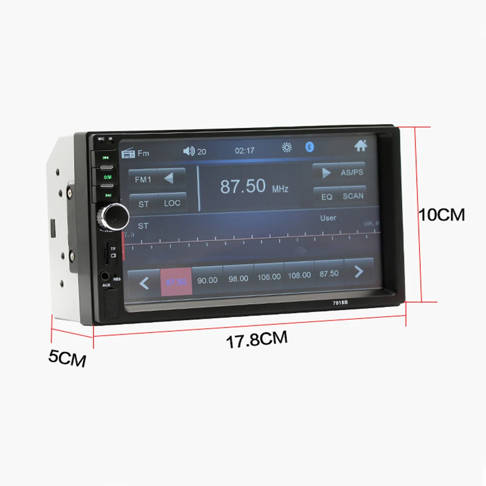 Podofo 2 Din автомагнитола Bluetooth 2din автомобильный мультимедийный плеер " HD сенсорный Автомагнитола MP5 USB аудио стерео с камерой заднего вида