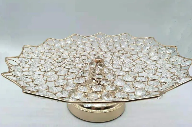 3 размера многоплодовая чаша Золотой Хрустальный фруктовый поднос для