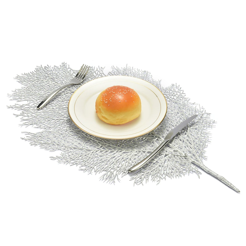 Artificial Leaf Kitchen Placemat Insulation Mat Bowl Anti-Slip Pad Table Decor | Дом и сад