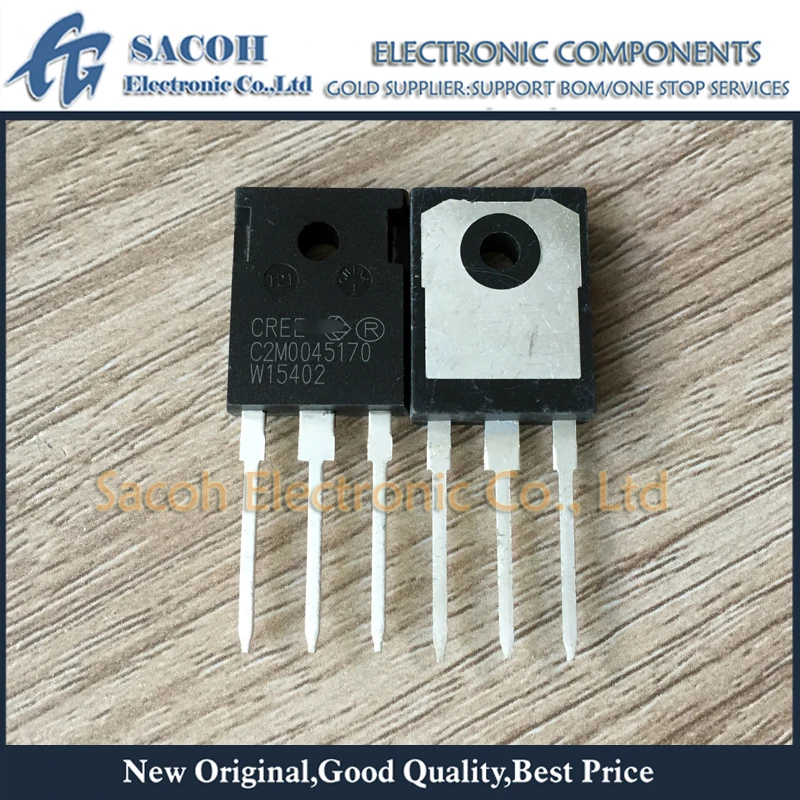 

New Original 1PCS C2M0045170 C2M0045170D C2M0045170P TO-247 72A 1700V 45Mohm Silicon Carbide Power MOSFET Transistor