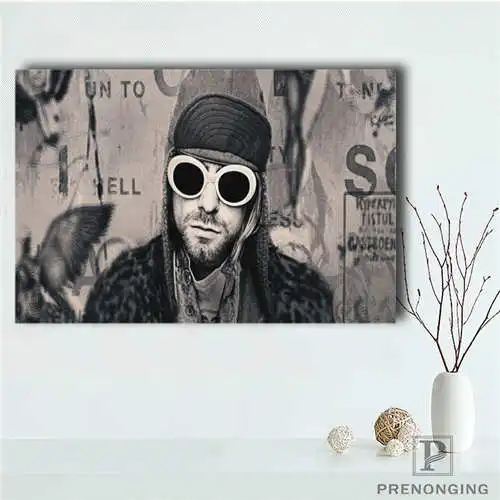 На заказ Курт Кобейн (2) печатные плакаты ткань настенные художественные картины