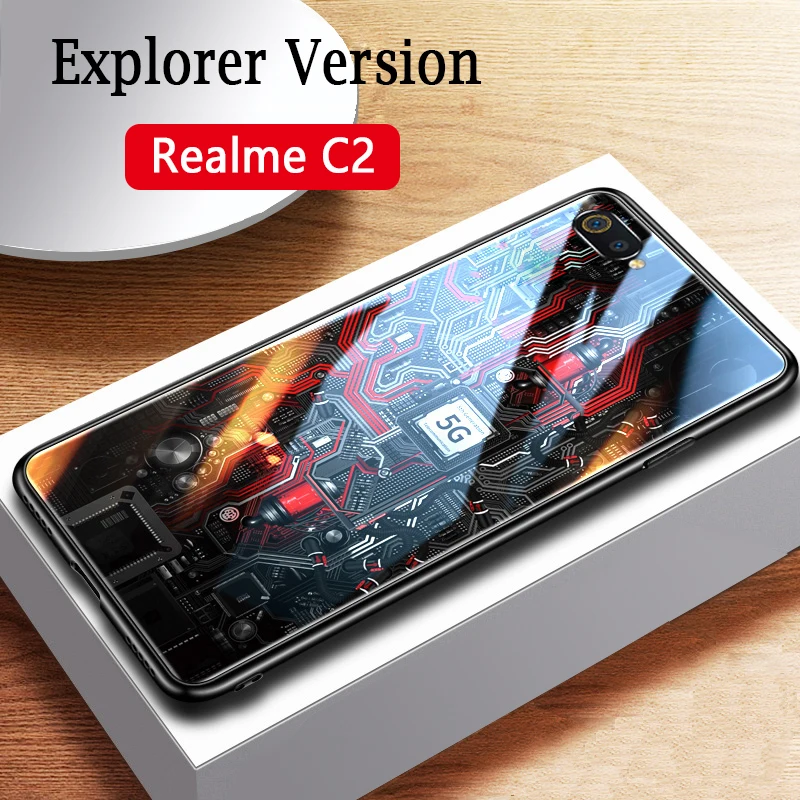 Чехол GFAITH для Realme C2 чехол телефона версии механического Explorer из закаленного