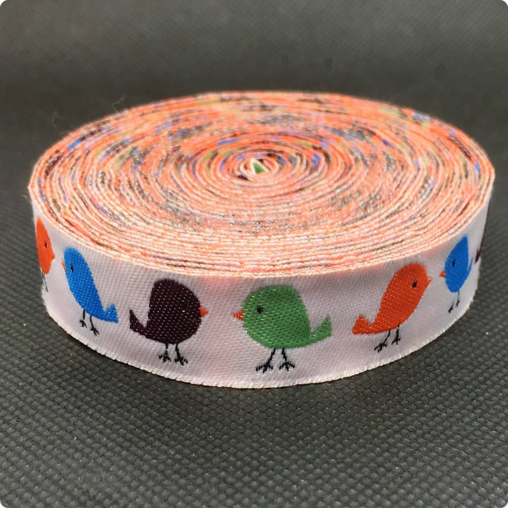 Оптовая продажа, 5/8 дюймов (16 мм x 10 ярдов), тканая жаккардовая лента, цветное кружево с птицами Оптовая продажа, 5/8 дюймов (16 мм x 10 ярдов), тканая жаккардовая лента, цветное кружево с птицами
