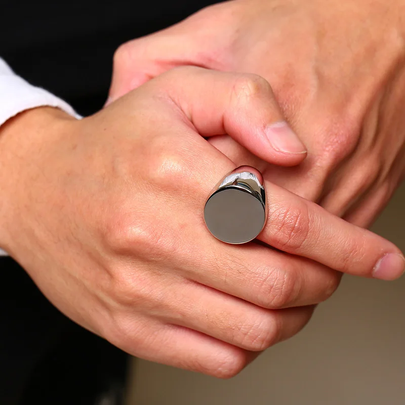 Кольцо с уплотнением для мужчин мизинец печатка Анель Персонализированные Свадебные бренды джентльмен на заказ человек мальчик Прямая поставка ювелирных изделий