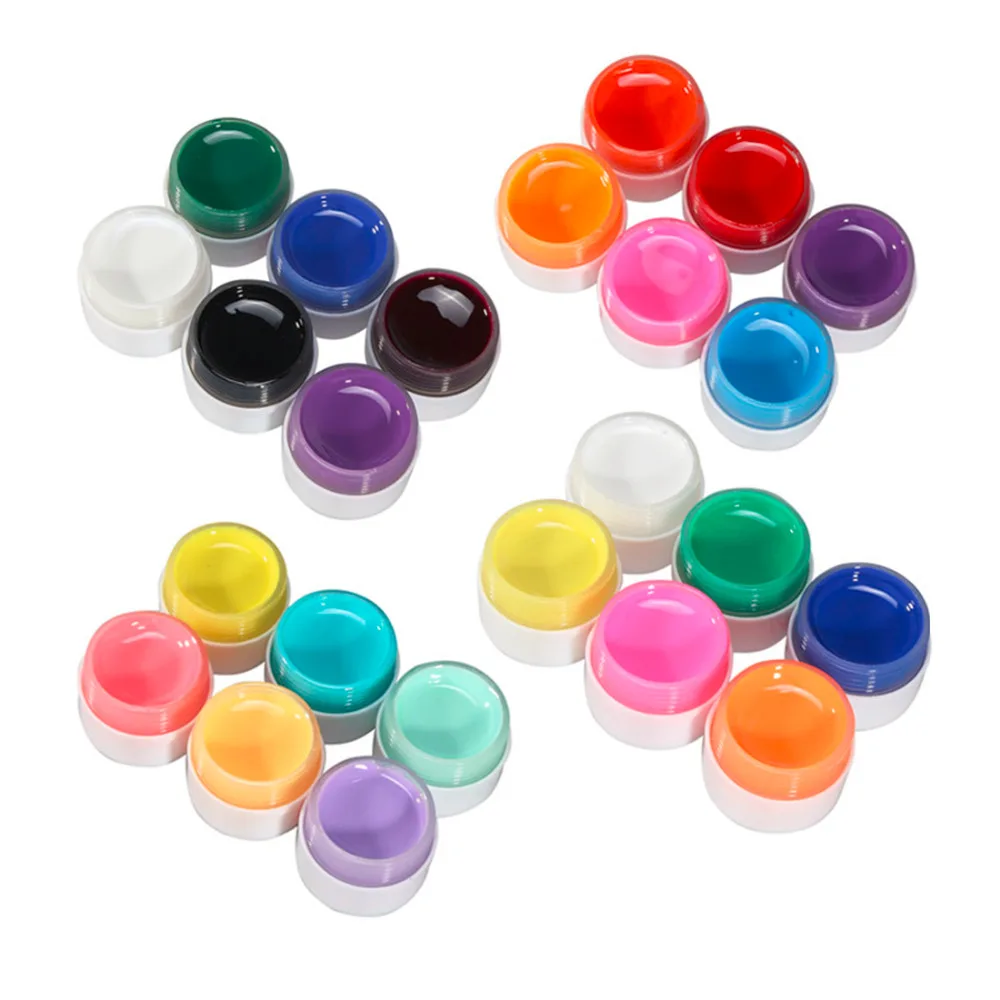 

36 Boxes Nail Painting Polish Pure Colors UV Gel Shiny Extension Longlasting Nail Art Tips Glue Varnish Solid Color Nail Gel